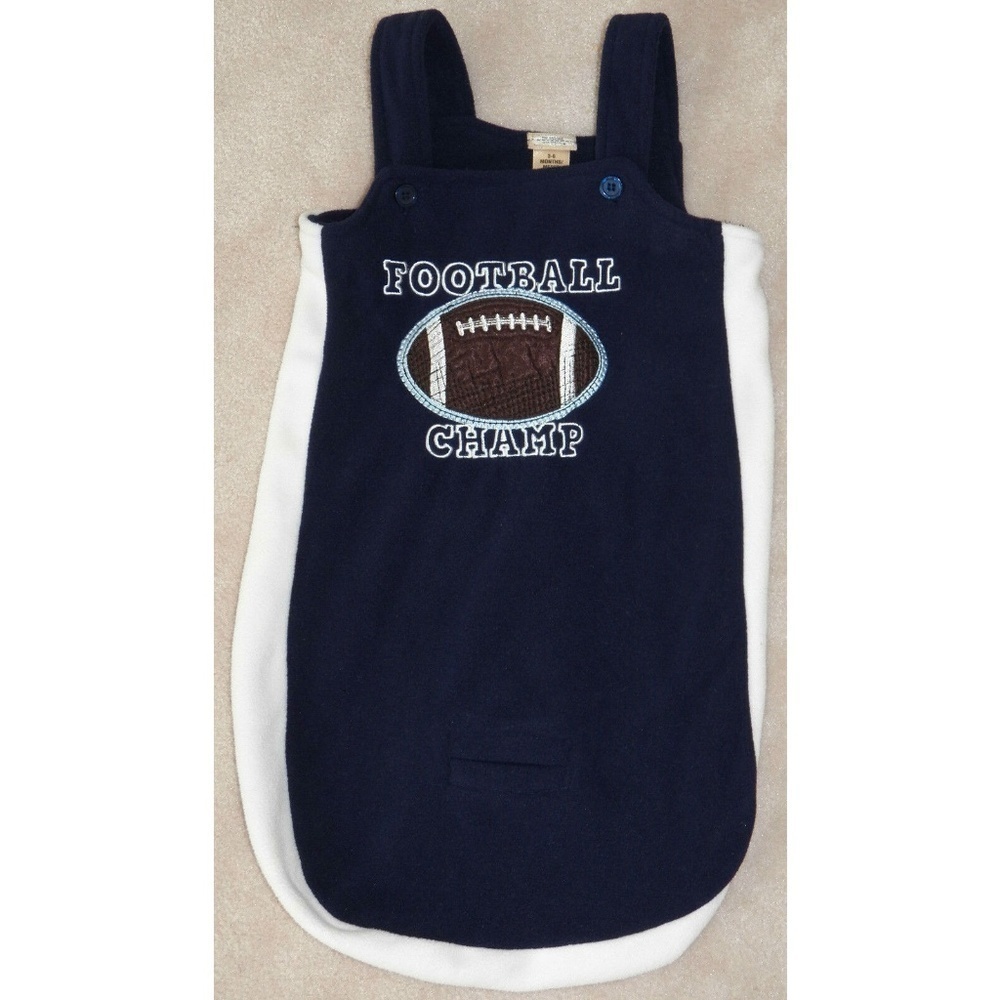 Football Champ Car Seat Bunting Sleeper Blanket Size 3-6 Months Baby Arizona Boy